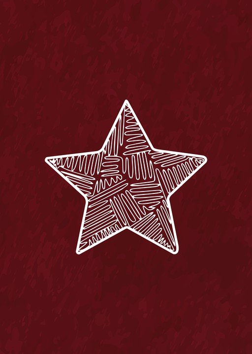 White Star on Textured Red Background