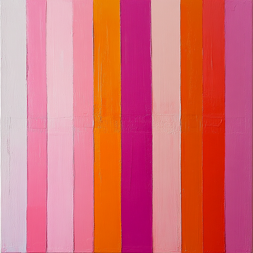 Abstract Vertical Stripes in Pink and Orange