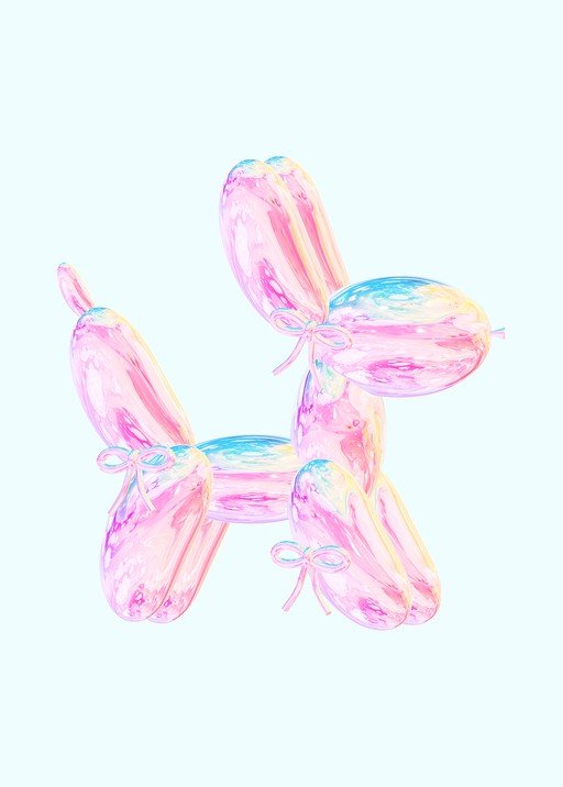 Iridescent Balloon Dog Sculpture
