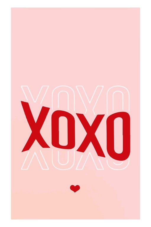 XOXO Heart Graphic
