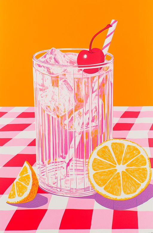 Vibrant Cocktail with Citrus and Cherry