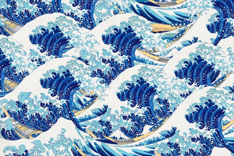 The Great Wave Off Kanagawa - Japanese Woodblock Print