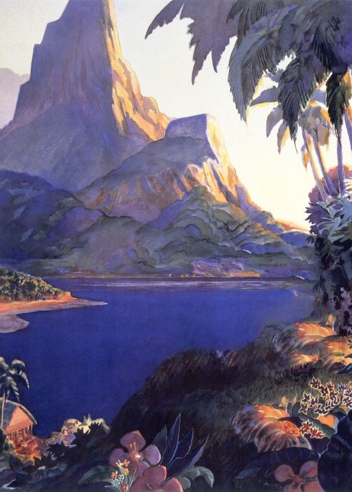 Tropical Paradise Landscape Painting