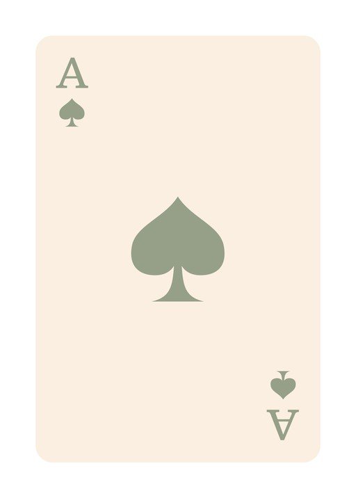 Ace of Spades Playing Card