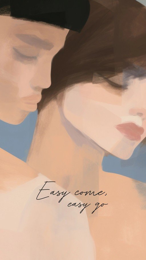 Abstract Portrait of Two People with Inspiring Quote