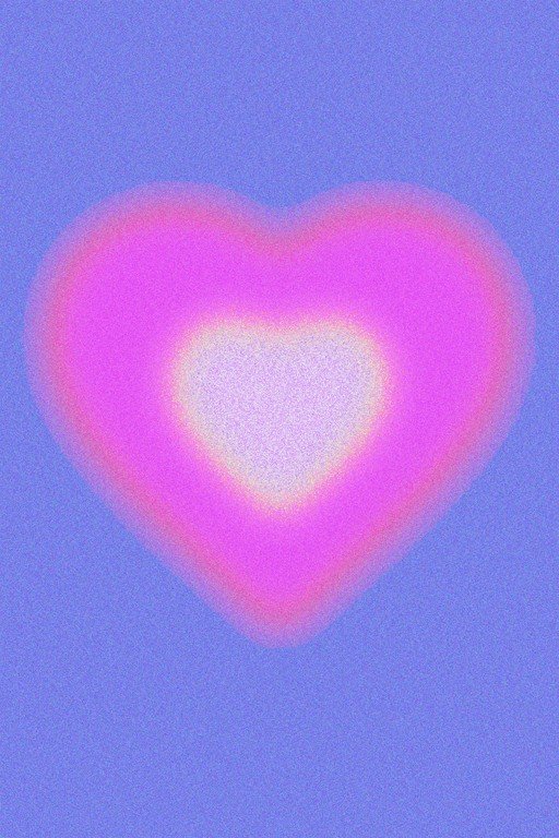 Vibrant Pink Heart Aura Gradient