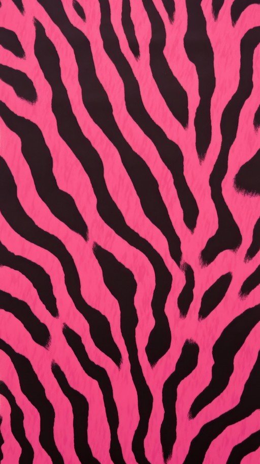 Vibrant Pink and Black Zebra Print Pattern