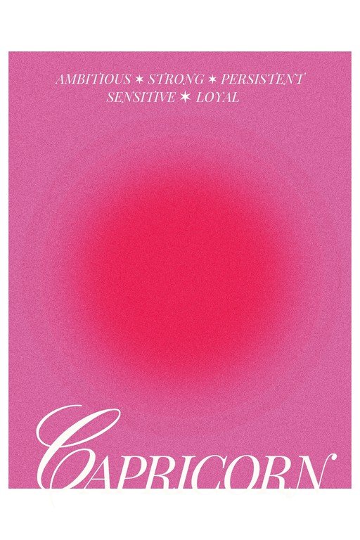 Capricorn Zodiac Aura Gradient Poster