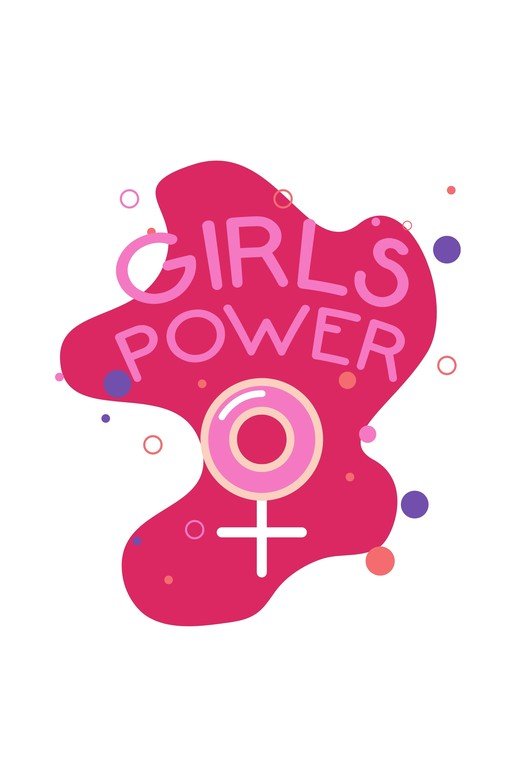 Girls Power Symbol and Text