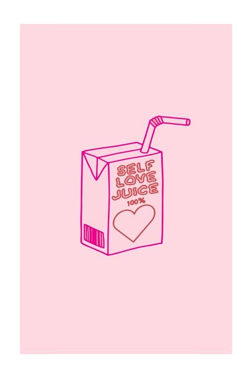 Self Love Juice Carton Illustration