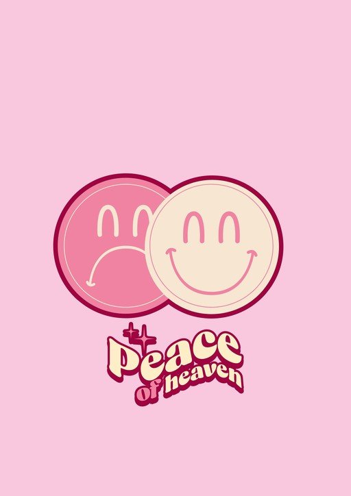 Peace of Heaven Smiley Faces Graphic