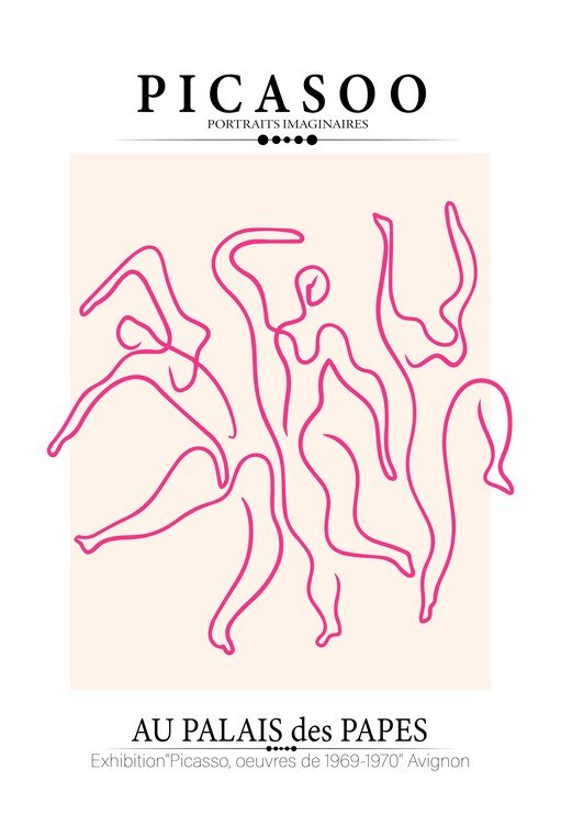 Picasso Exhibition Poster: Dancers in Pink