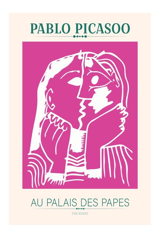 Pablo Picasso's "The Kisses" Poster