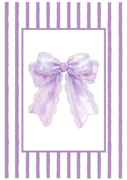 Elegant Lavender Bow with Lace Detail