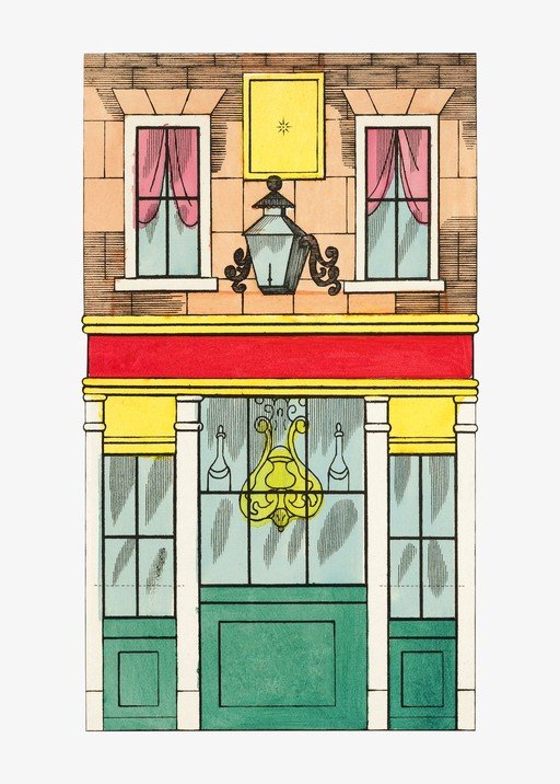 Vintage Shop Facade Illustration