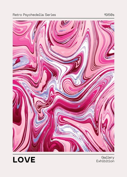 Retro Psychedelia 'Love' Exhibition Poster