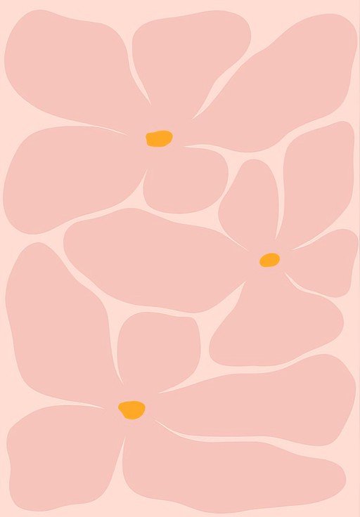 Abstract Pink Floral Art
