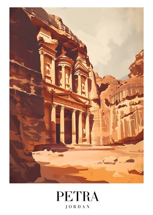 Petra, Jordan: Ancient Nabataean Treasury Carved in Rock