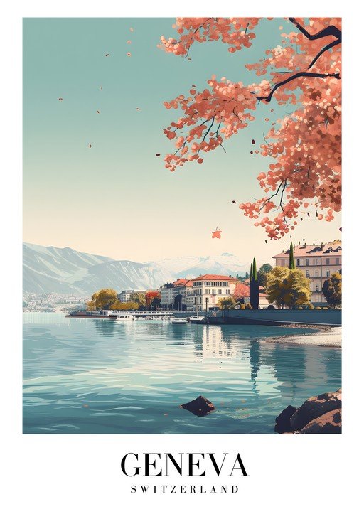 Geneva Waterfront in Autumn