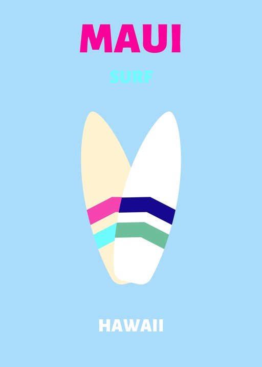 Maui Surf Hawaii Poster
