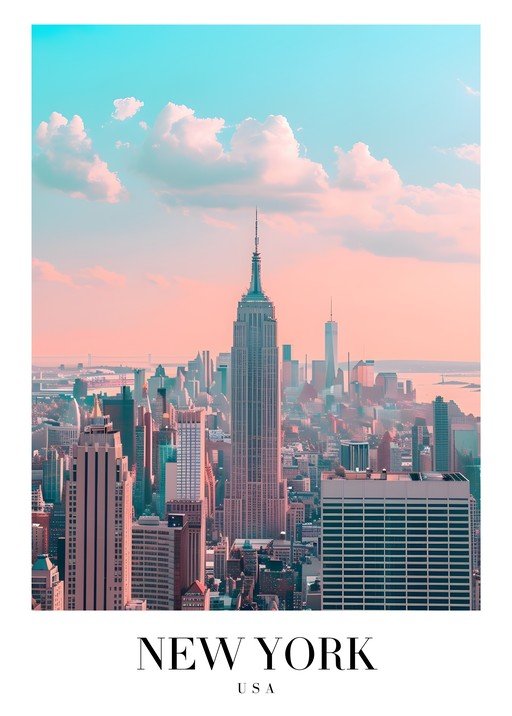 New York City Skyline at Sunset