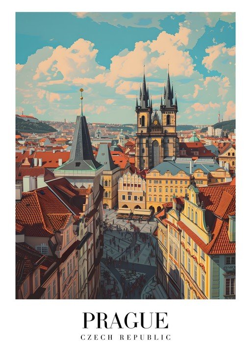 Prague Old Town Square with Tyn Church