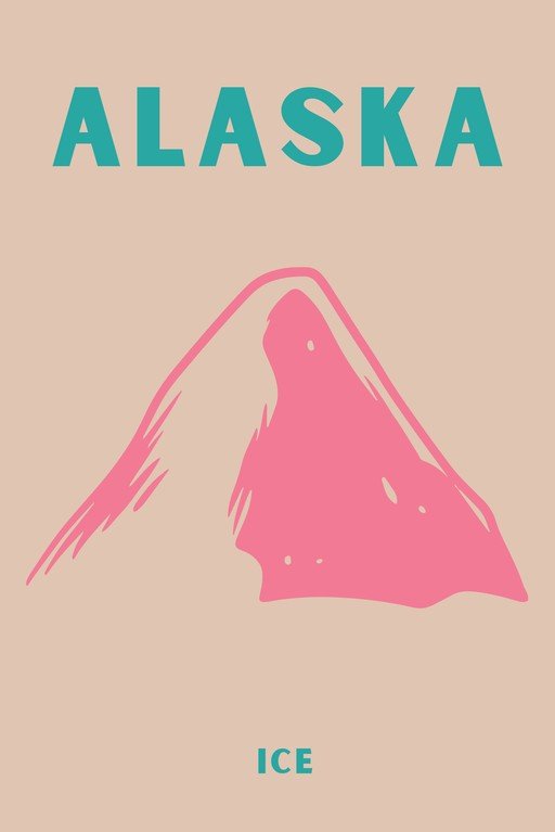 Alaska Ice Mountain Graphic