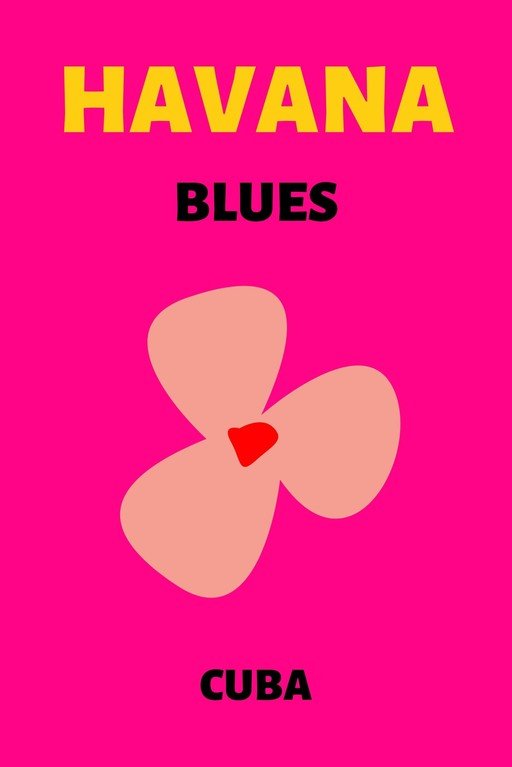 Havana Blues Cuba Flower Graphic