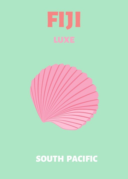Fiji Luxe South Pacific Seashell Graphic