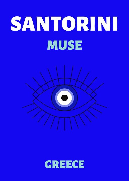 Santorini Muse Greece Evil Eye Design