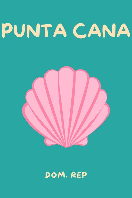 Punta Cana, Dominican Republic Seashell Graphic