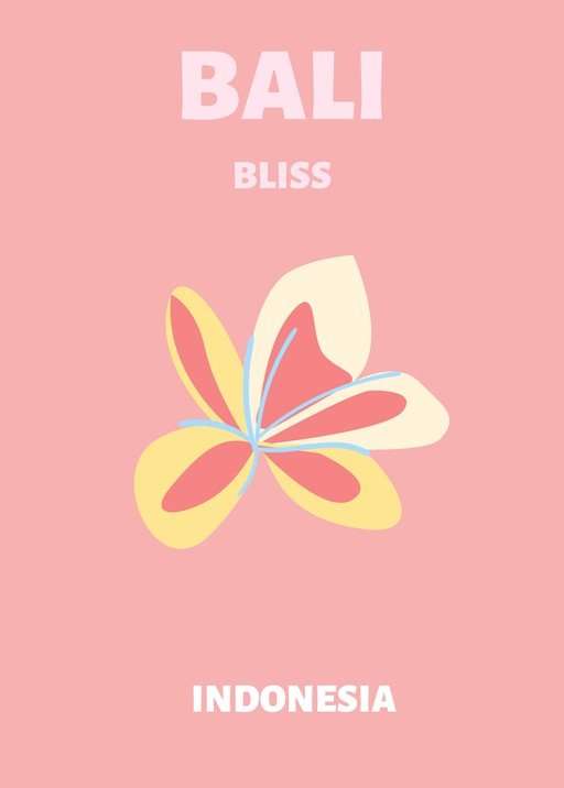 Bali Bliss: Tropical Flower Illustration