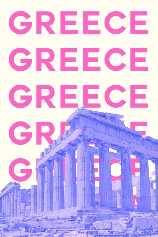 Vibrant Greece Travel Poster with Parthenon