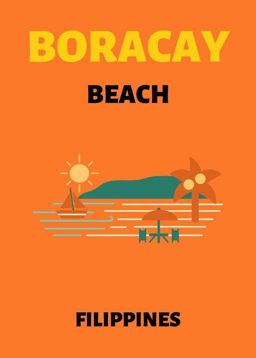 Boracay Beach, Philippines Travel Poster