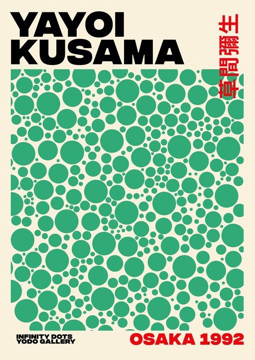 Yayoi Kusama Infinity Dots Exhibition Poster