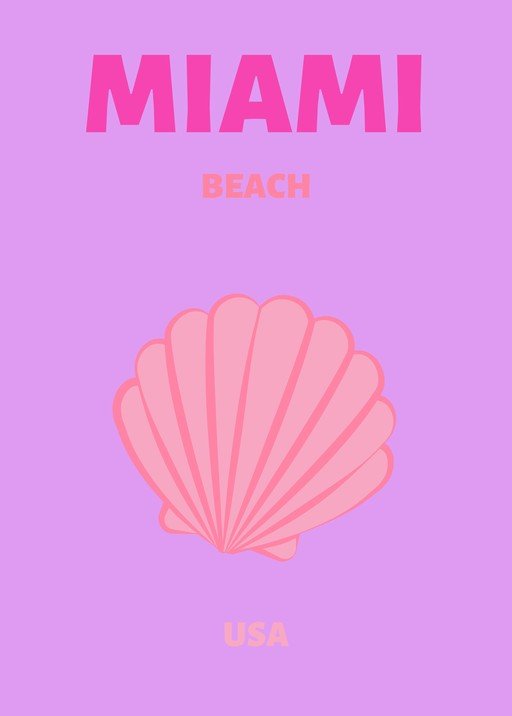 Miami Beach Seashell Graphic