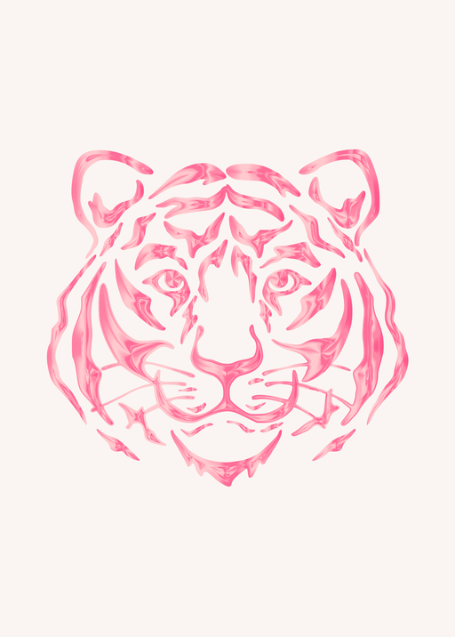 Pink Tiger Face Art