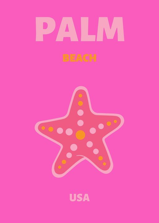 Palm Beach Starfish Graphic