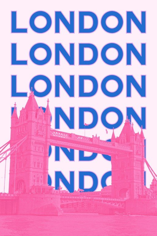 London Tower Bridge Pop Art Graphic