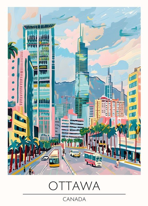 Vibrant Ottawa Cityscape Art Print