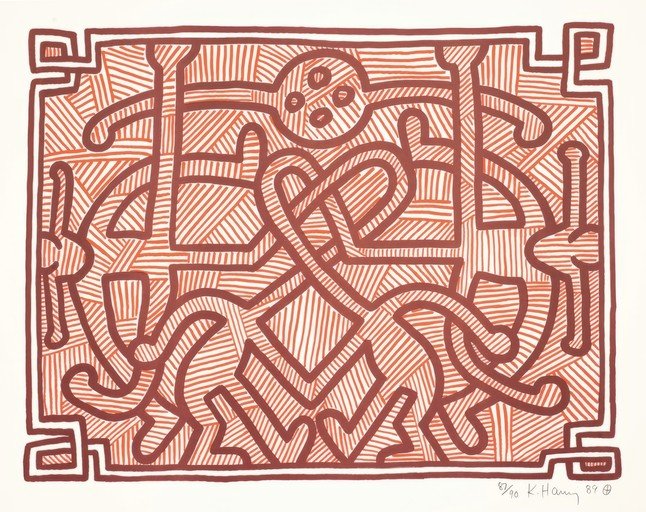 Keith Haring "Untitled" 1989 Print