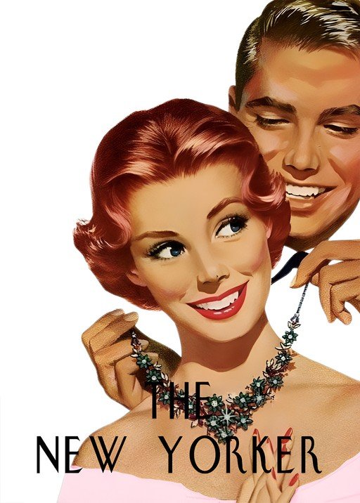 New Yorker Cover: Couple Admires Diamond Necklace