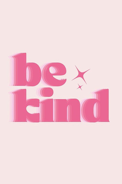 Be Kind Motivational Typography with Pink Accents