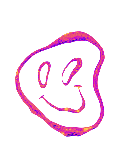 Melting Smiley Face Icon