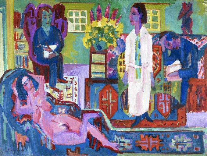 Interior Scene with Figures