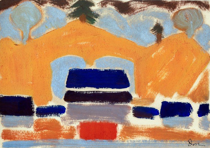 Abstract Landscape with Bold Colors