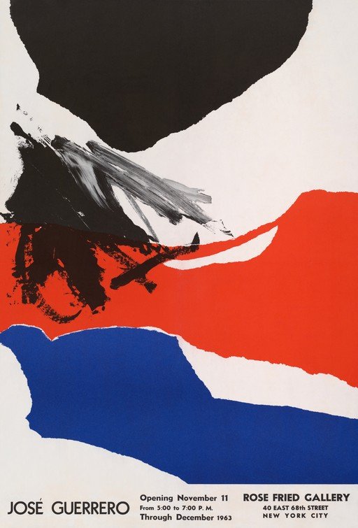 Abstract Art Poster by Jose Guerrero at Rose Fried Gallery