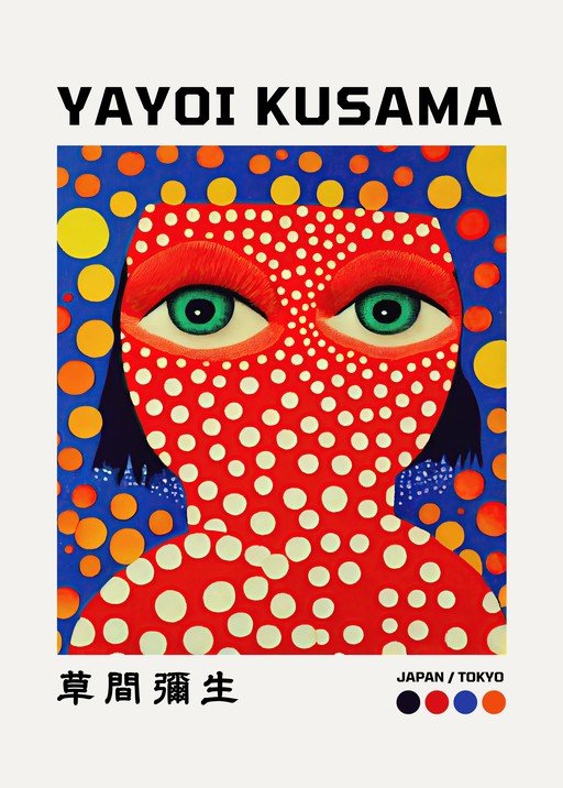 Yayoi Kusama's Iconic Polka Dot Portrait
