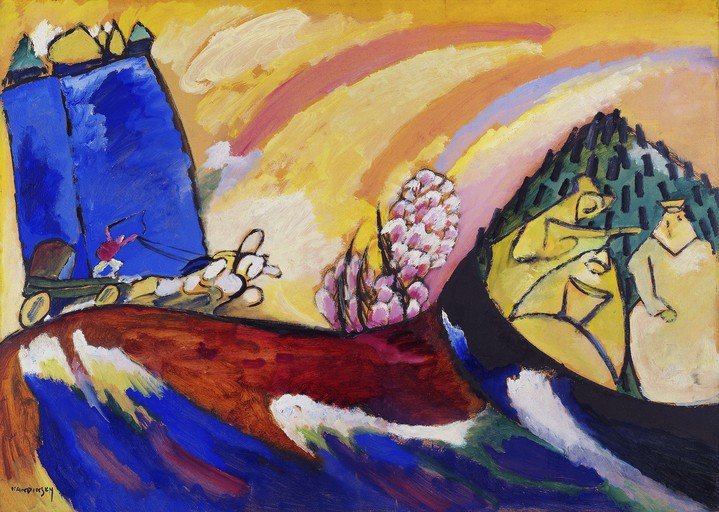 Blue Rider's Journey: A Symphony of Color and Form