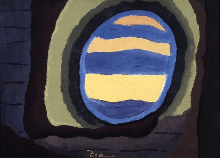 Abstract Composition with Oval and Stripes